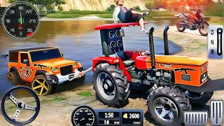 Heavy Farming Transporter Driving 3D  Cargo Tractor Trolley Offroad Simulator  Android GamePlay [upl. by Pippa]