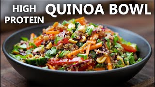 WHOLESOME QUINOA NOURISH BOWL with Asian Dressing  High Protein Vegetarian and Vegan Meal Ideas [upl. by Bloch789]