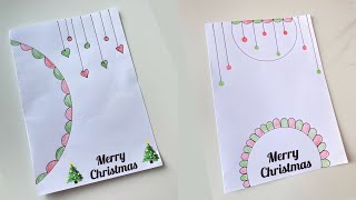 Chirstmas greeting card idea Easy and simple Christmas card 🎄 [upl. by Elay]