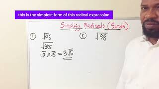 HOW TO SIMPLIFY RADICAL EXPRESSIONS SURDS [upl. by Amahcen84]