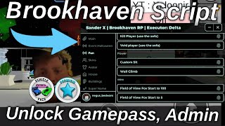 New Brookhaven Script  Sander X Hub  Unlock Gamepass Vip Premium Car  Roblox PcMobile Executor [upl. by Eitsud]