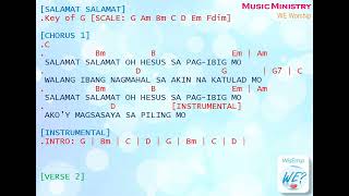 SALAMAT SALAMAT WE Chords and Lyrics AUDIO COVER Small Big Screen View Malayang Pilipino Music [upl. by Ultima]