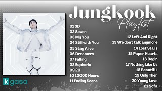 Jungkook 정국 of BTS Playlist solo and cover Incl 3 D 2023 Updated [upl. by Broadbent987]