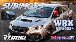 Subimods VB WRX 2022 TOMEI Expreme Ti Full Titanium Muffler Single and Dual [upl. by Brewster508]