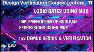 gates using MUXimplementation of Boolean expressions using MUX12 DEMUX design and verification [upl. by Hoon]