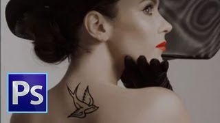 Adobe Photoshop CS6  Tattoo Tutorial  Digital Tattoos [upl. by Gretta]