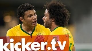 WM Brasilien  Thiago Silva quotWir müssen aufpassenquot  kickertv [upl. by Ecahc]