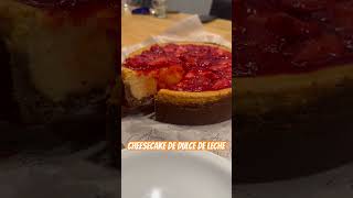 Cheesecake de dulce de leche con confitura de frutillas shorts cake food [upl. by Ococ]