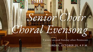 October 20 2024 Choral Evensong [upl. by Luise]