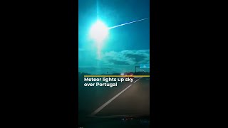 Meteor lights up sky over Portugal  AJ shorts [upl. by Aldo]