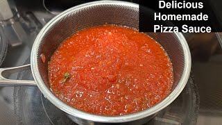 Making Delicious Homemade Pizza sauce [upl. by Afatsuom]