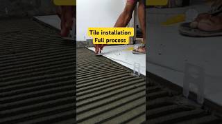 Tile installation full process 💯  shorts tiles [upl. by Eiahpets41]