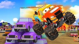 Monster trucks for children  Kids Learn to Count with Monster Trucks [upl. by Borreri]