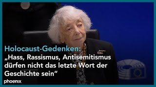 HolocaustGedenken Margot Friedländer spricht vor EUParlament [upl. by Leribag]