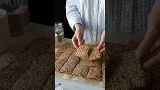 Delicious glutenfree sourdough seed crackers or Norwegian Crispbread Knekkebrød 🤎 [upl. by Anihcak]