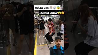 Invisible chair prank reaction 😂😼 挑戰 vlog 閨蜜 asupanmeme funny lucu comedy meme [upl. by Pansy]