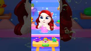 My Cat Angella is finally getting a bath 😸😸😸 mytalkingangela2 angelababy catvideos [upl. by Sielen]