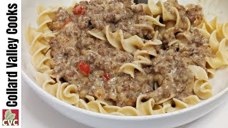 Hamburger Beef Stroganoff  Mamas Southern Recipes  Step by Step  How to Cook Tutorial [upl. by Emerald]