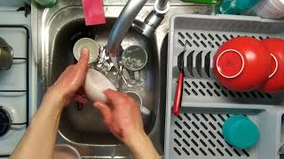 9 November 2024  Washing dishes clean with me transparent cleaning ASMR notalk Episode 1393 [upl. by Euqinna]