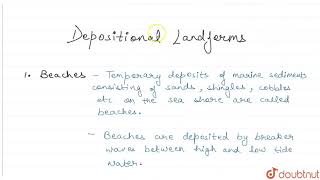 EROSIONAL AND DEPOSITIONAL LANDFORMS OF WAVES AND CURRENTS [upl. by Birch180]