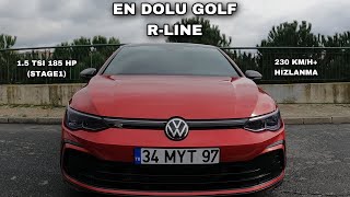 2022 VW GOLF 8 RLINE  15 TSI 185 HP DSG  OTOYOL VE PERFORMANS SÃœRÃœÅžÃœ  EN DOLU GOLF  230KMH [upl. by Denison]