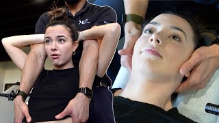 Getting Our Bones Cracked for The First Time  Merrell Twins [upl. by Janey]