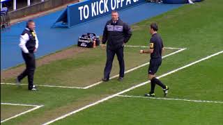 Mark Clattenburg realizes hes forgotten his cards when he attempts to book a Reading player [upl. by Ramonda]