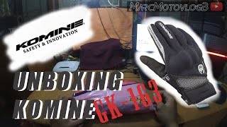 059 UNBOXING Riding Gear  Komine GK 163 Gloves [upl. by Irakuy]