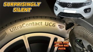 CONTINENTAL UC6 INSTALLED ON TATA NEXON  BEST MICHELIN TYRE REPLACEMENT 2023 continental michelin [upl. by Anirbaz]