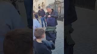 Young boy was bitten by the Horse horseguardsparade [upl. by Ferrand]