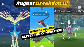 You Wont Believe Whats Coming in August🤯  Elite Raid Confirmed for MEGA RAYQUAZA🐉  Pokémon GO [upl. by Annahsar]