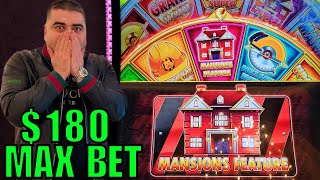 OMG 180 Max Bet MANSION BONUS amp MASSIVE JACKPOT [upl. by Raouf287]