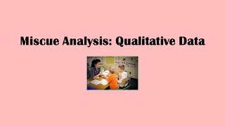 MISCUE QUALITATIVE ANALYSIS 24B [upl. by Duwad963]