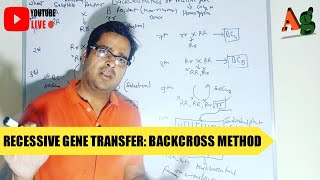 Backcross Method of Recessive Gene Transfer  Plant Breeding  Agriculture [upl. by Hairam909]