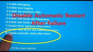 Disable Automatic Restart After Failure Windows 11 10 [upl. by Dnomar]