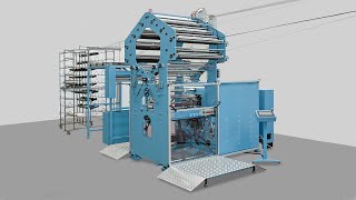 CDK80  Easy access electronic warp knitting machine with double needle bed [upl. by Quenna]