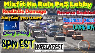 Wreckfest 24 Player No Rule Realistic Racing Ps5 Lobby Week 14 [upl. by Netneuq]