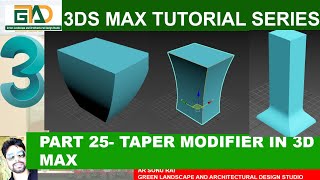 Taper Modifier in 3ds max Part 25 [upl. by Tallu]