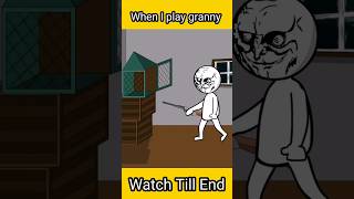 When I play Granny in Hindi Animation granny shorts [upl. by Suzann281]