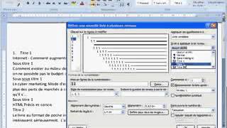 Les titres et les sous titres d’un document Word [upl. by Colley]