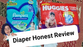 Pant style diaper review pampers huggies newbornbaby newborn letsgetbetter889 [upl. by Janis]