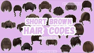 Berry Avenue Codes Short Brown Hair P1 🤎 Bloxburg Hair Brookhaven bini roblox hair face brown [upl. by Atiuqal]