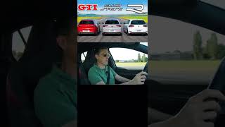 VW Golf GTI MK8 VS VW Golf GTI Club Sport MK8 VS VW Golf R MK75  golfgti gtiperformance vw gti [upl. by Arretak]