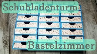 DIY ✿ Schubladenturm basteln ✿ Aufbewahrung basteln ✿ Basteln mit Papier ✿ Ordnung Bastelzimmer [upl. by Base603]