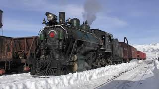 Nevada Northern Railway Winter Spectacular Steam in the Snow with 81 Part 1 [upl. by Adrian]