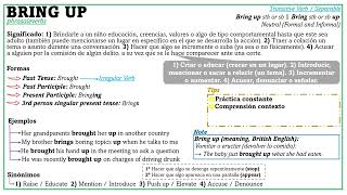 Phrasal Verb Bring up [upl. by Alioz]