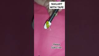 EASY NAILDESIGN WITH TAPE tapenaildesign tapenailart nailartwithtape shorts youtubeshorts [upl. by Hcahsem877]