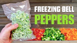 How to Freeze Bell Peppers  Preserving Raw Peppers by Freezing without blanching [upl. by Aicirtan928]