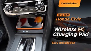 Honda Civic Wireless Charging Honda Civic 2019 2018 2017 2016 Accessories Installation Video [upl. by Ballinger]