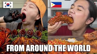 HUNGRY mukbangers from around the WORLD [upl. by Adav]